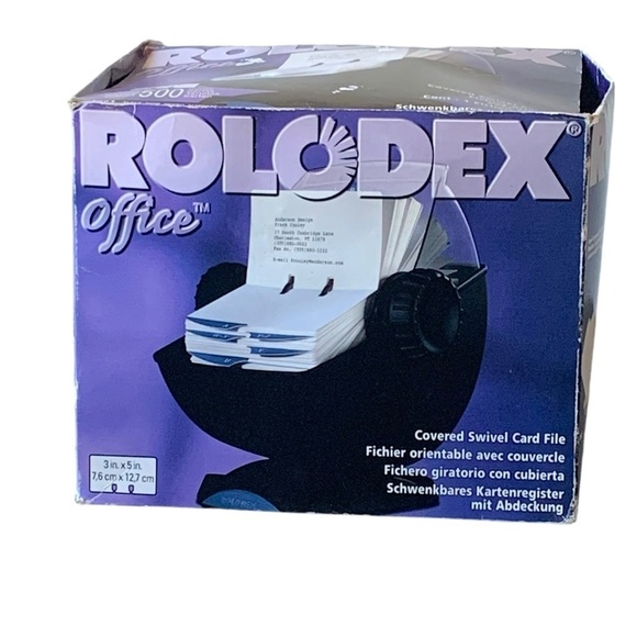 Rolodex Covered 360 Swivel Card File - Picture 1 of 7